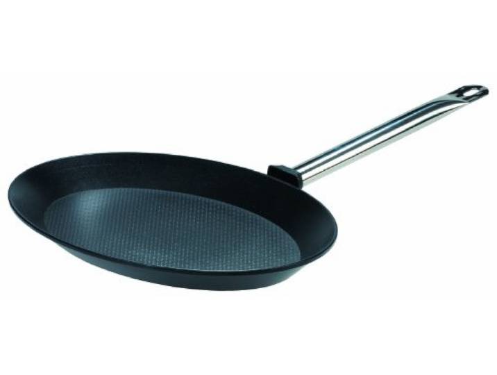GSW 164405 GastroTraditionell TITANIUM Fischpfanne mit Edelstahlgriff - 40cm, 40 x 28 x 3.5 cm, Schwarz