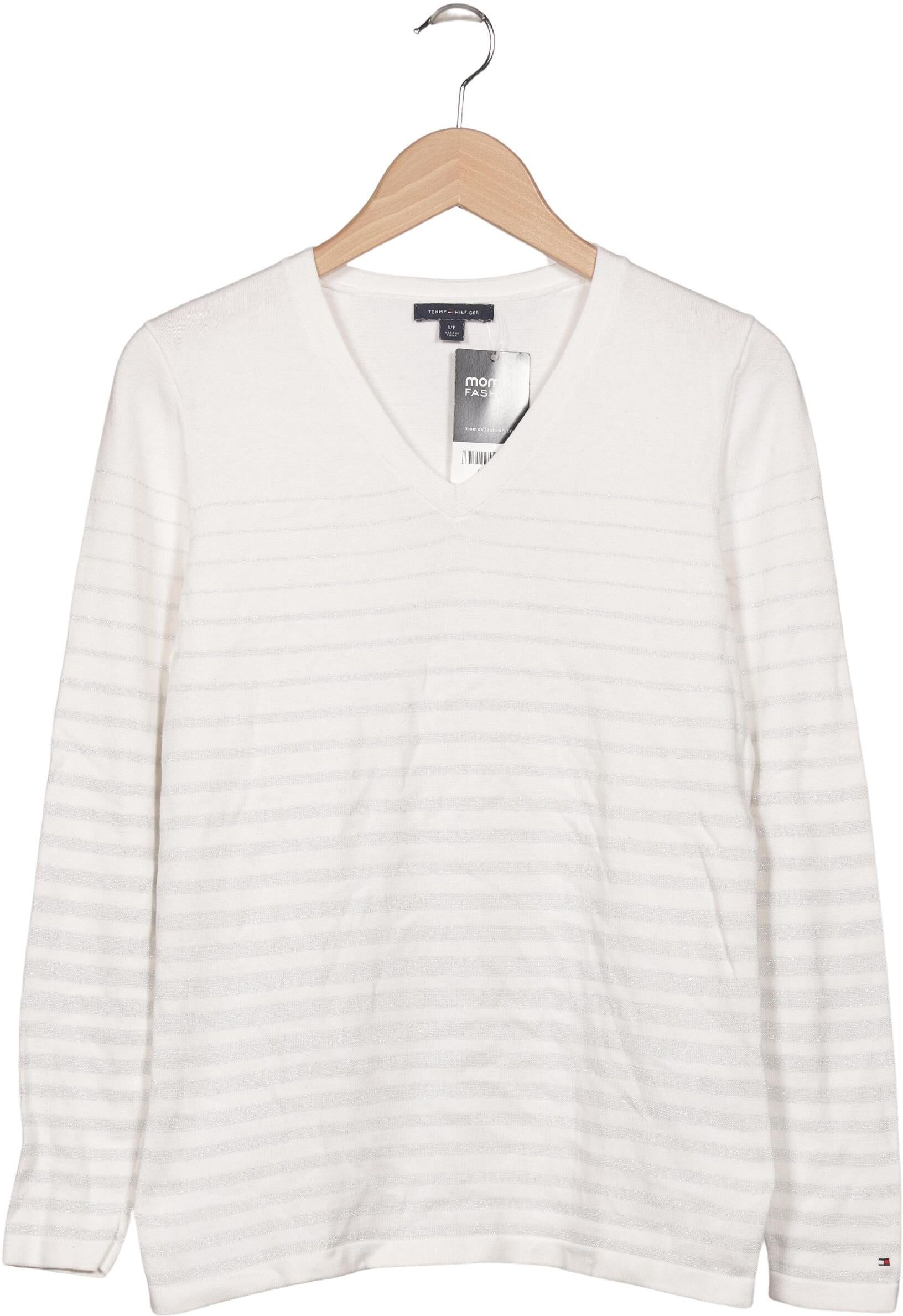 Tommy Hilfiger Damen Pullover, Weiß, Gr. S, Baumwolle - Second Hand