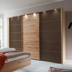 Wiemann Schwebetürenschrank Cardiff 300 x 217 cm Glas Braun Mocca