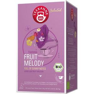 Teekanne Tee Luxury Cup Fruit Melody, BIO, Früchtetee, 68,75 g, 25 Pyramidenbeutel