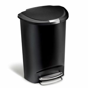 Simplehuman Mülleimer CW1355, schwarz, aus Kunststoff, 50 Liter