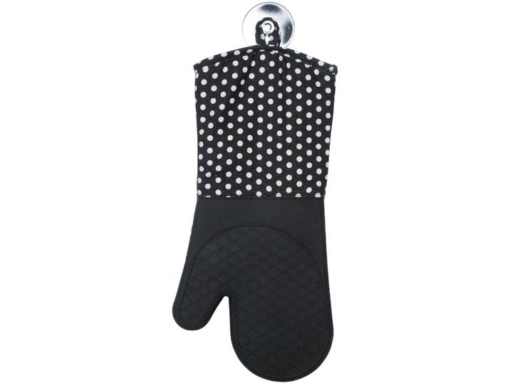 Topfhandschuhe WENKO Modell Silikon , schwarz, Baumwolle, Silikon, Topflappen, Topfhandschuhe, Ofen- und Grillhandschuhe, Hitzeschutz, Baumwollinnenseite, 1 Paar
