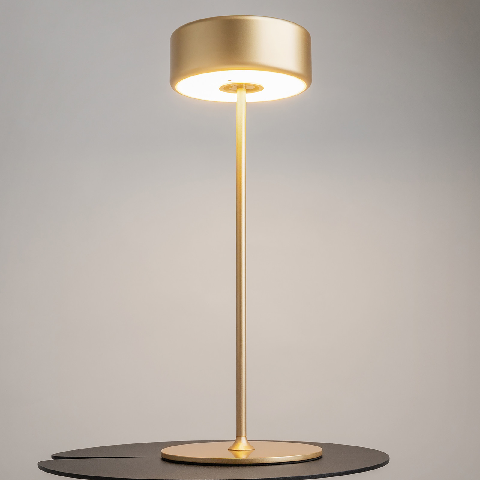 Maytoni LED-tafellamp met oplaadbare batterij, goud