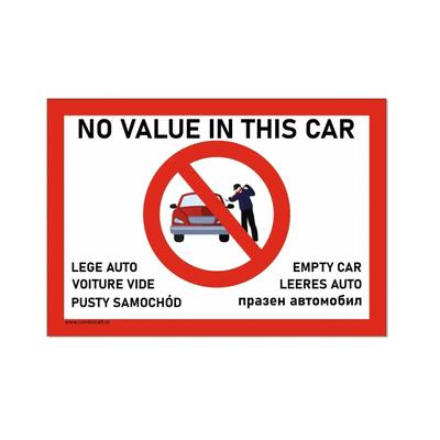 CombiCraft Schild 'Leeres Auto' - 21x30cm