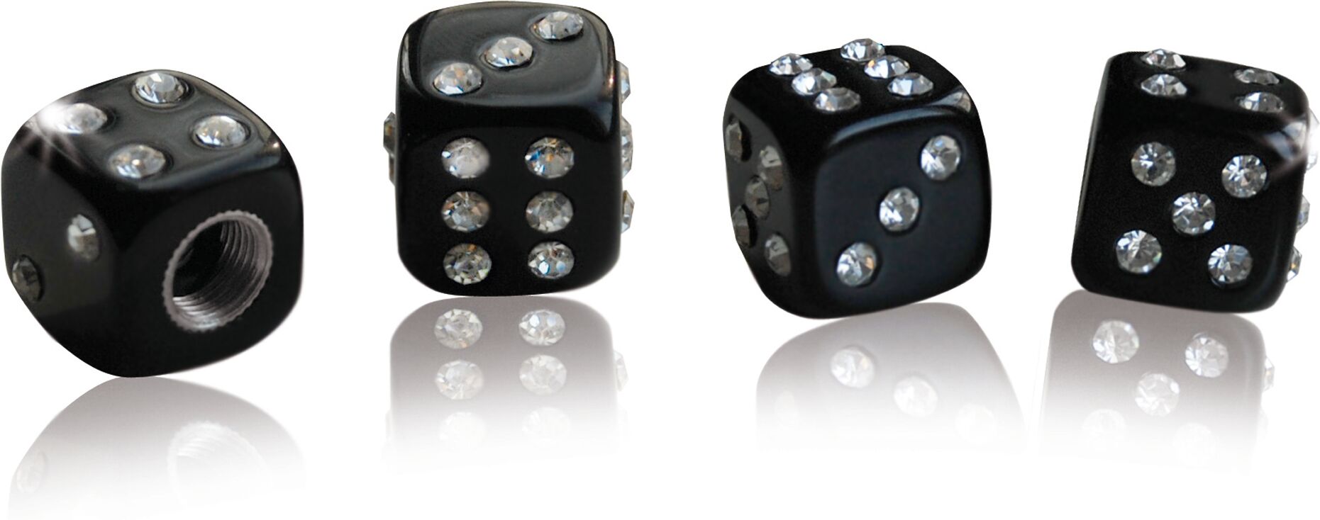 Foliatec Abdeckung, Reifenventil Aircaps Crystal Cube, Schwarz 32858