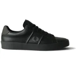 Fred Perry für Herren. B3432-102 Topspin Leder-Sneaker schwarz (46), Wohnung, Schnürsenkel, Lässig