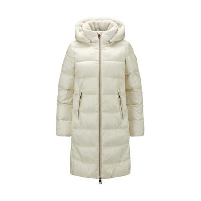 Steppmantel MILESTONE "MSMiranda", Damen, Gr. 38, creme, Casual, regular fit, Mäntel Steppmantel, mit abnehmbarer Kapuze