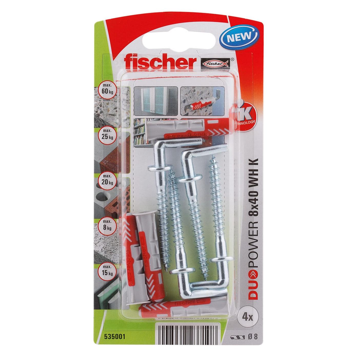 Fischer DuoPower 8x40 WH K (4 Stk.) (535001)