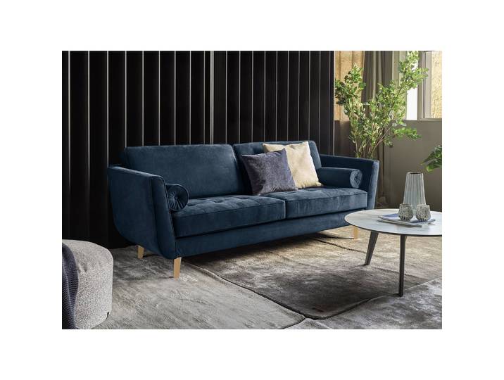 Canapé Vieux Lyon 3 places Gris/Gris Microfibre Panja 226 x 85 x 96cm Industriel