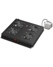 DIGITUS Dachlüftereinheit für Unique Netzwerkschränke & Dynamic Basic Netzwerk- und Serverschränke Schwarz (DN-19 FAN-4-B-N)