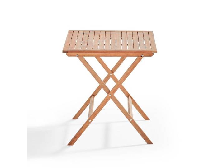 Table bistrot pliante carrée en bois d'eucalyptus Sete - Oviala