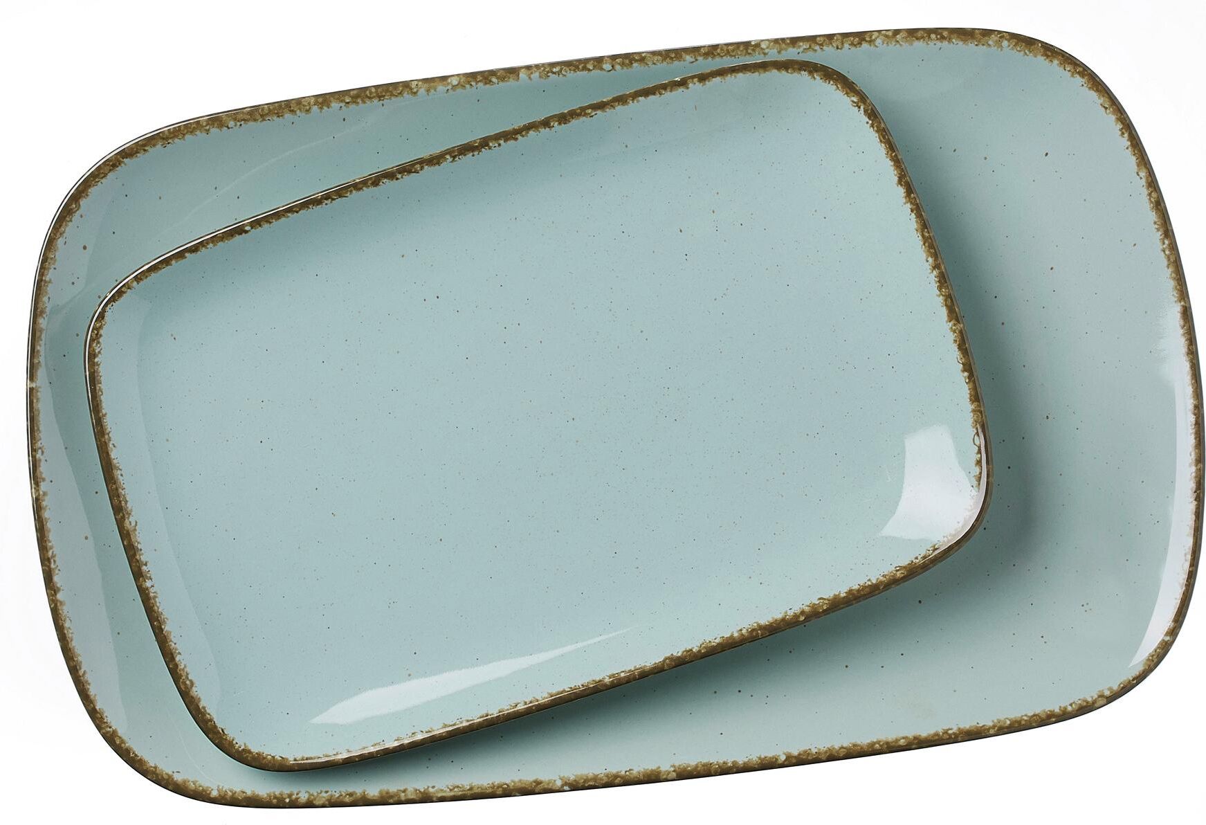 Servierplatte RITZENHOFF & BREKER "Casa", blau (hellblau), Porzellan, Servierplatten, Servierplatte hellblau Einheitsgröße