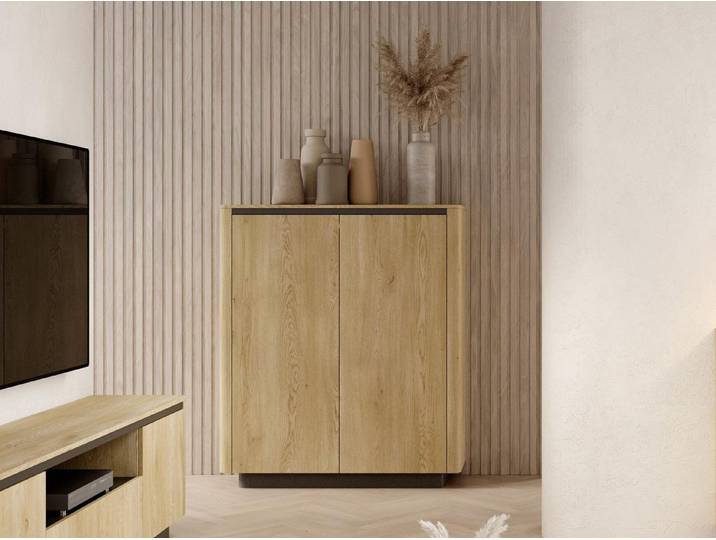 Compleo Kommode Hochkommode Modern Kommode mit zwei Türen