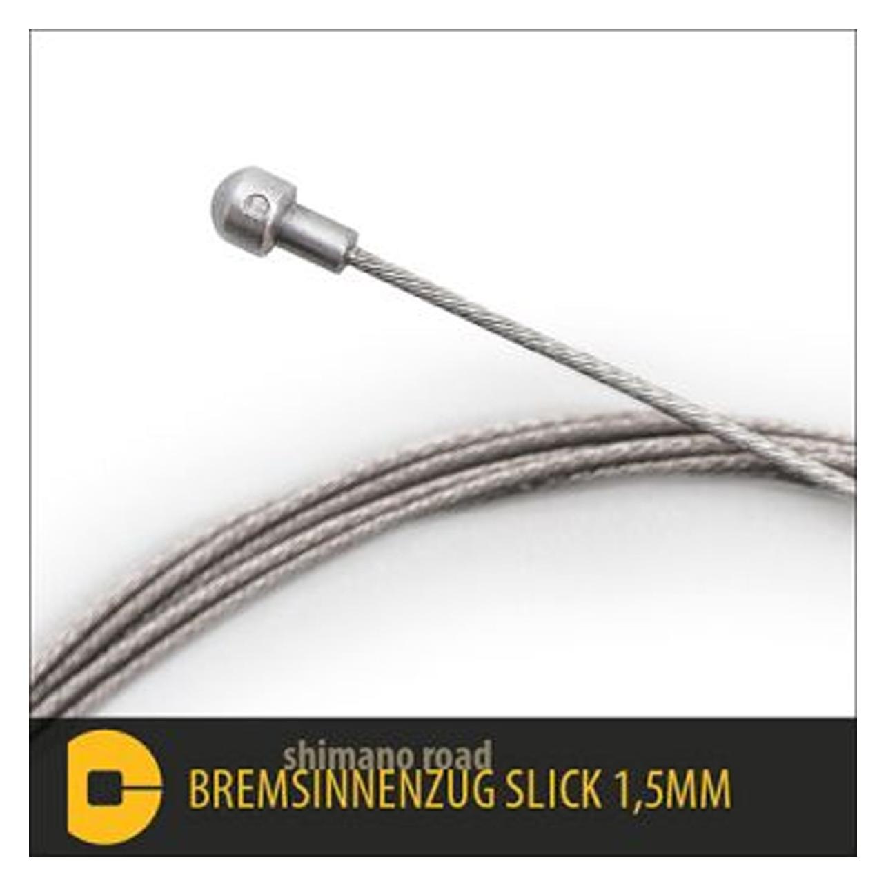 Capgo Bremsinnenzug 2m "Shimano Road" Slick OL - Silber (Hinterradbremse, Bremsset) (CA-404001)