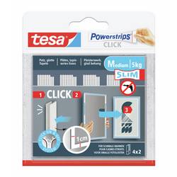 tesa Powerstrips CLICK tesa Powerstrips CLICK Slim - Klett-Klebepads zum An- und Abklicken von Bilderrahmen und Wanddekorationen ohne Bohren (L x B) 34 mm x 13 77721-00030-00