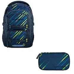 Coocazoo Porter Fast Lime Schulrucksack Set 2tlg