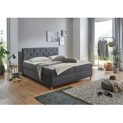 meise.möbel Polsterbett Leo 160 x 200 cm Stoff Grau Anthrazit