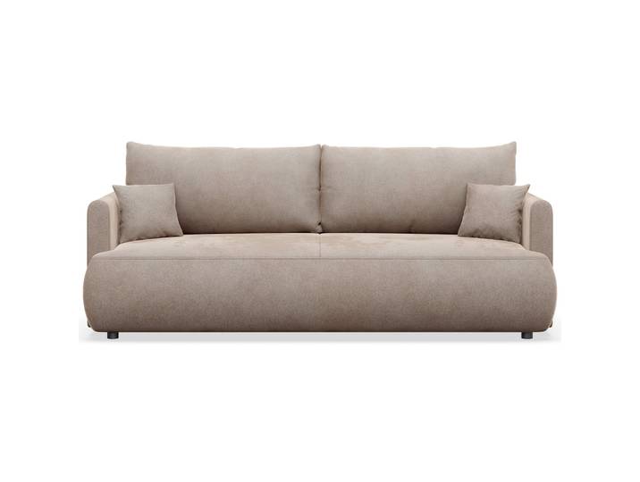 Drei-Sitzer-Schlafsofa Ovo Mini mit Stauraum, beige, Velours,