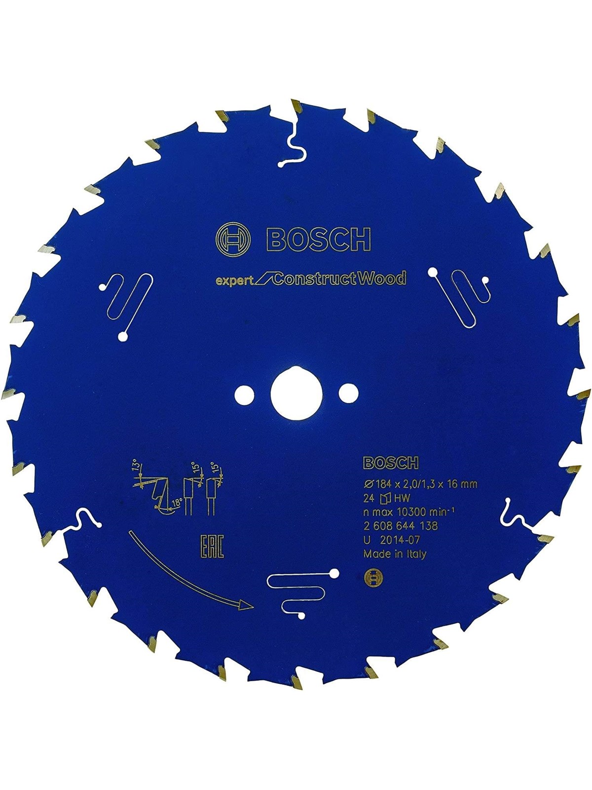 Bosch Circular Saw Blade 184 x 16 x 2 mm Expert for Construct Wood