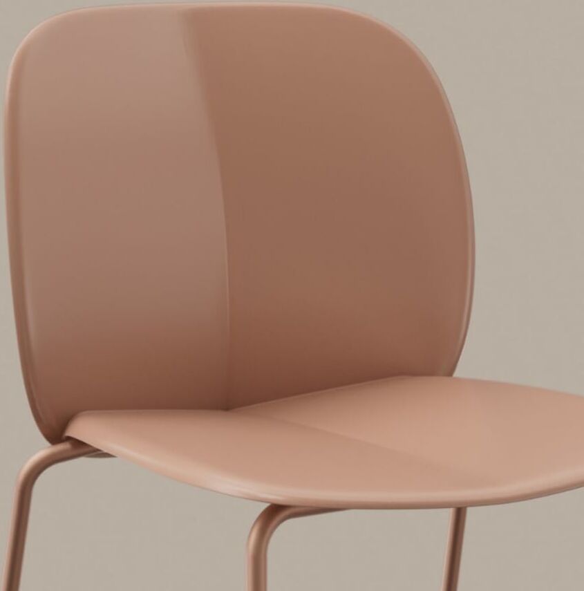 Scab Design Chaise design en plastique caramel Marron 52x80x50cm
