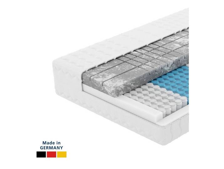 Taschenfederkernmatratze Deluxe 7-Zonen Federkernmatratze mit 3D Kaltschaum, Optimale Anpassung, AM Qualitätsmatratzen, 24 cm hoch, 90x200 cm