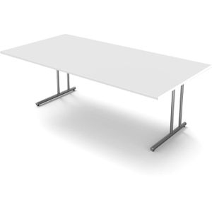Kerkmann Schreibtisch start up 4342, weiß / silber, 200 x 75 x 100 cm