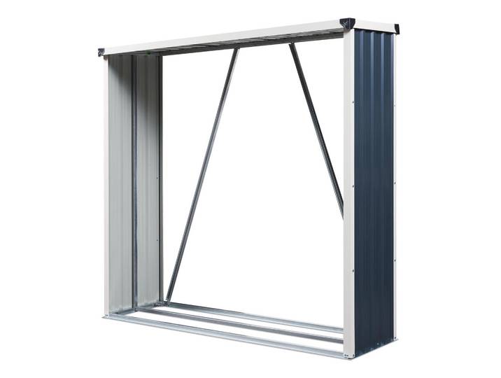 casa.pro Brennholzunterstand Kalmar, Anthrazit, Metall, 158x152x47 cm, Kleinmöbel, Kamine & Zubehör