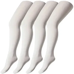 4er Pack camano Fine Strumpfhosen 40 DEN Kinder 0000 - white 122/140