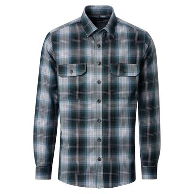 Hemdjacke CASAMODA "CASAMODA Hemdjacke kariert", Herren, Gr. M, grün, 100% Baumwolle, Jacken