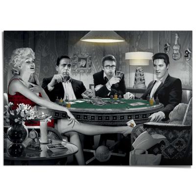 Poster REINDERS "Chris Consani - four of a kind", schwarz-weiß (farbe bild(er): schwarz, weiß), B:140cm H:100cm T:0,1cm, Bilder, Poster, Home Office - Monroe-Presley-Dean-Bogart - Schwarz-Weiß - Papier