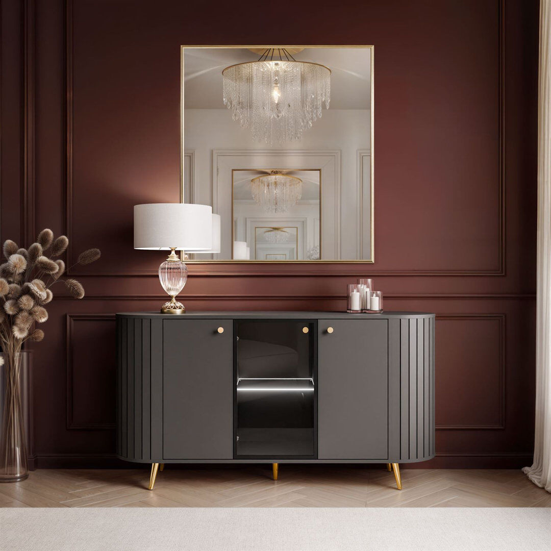 Fairmont Park 150cm Sideboard Black/Gold 79cm H X 150cm W X 40cm D