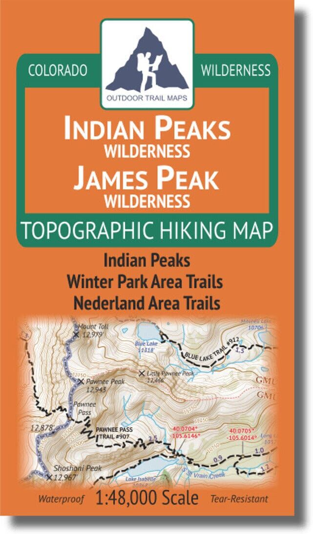 Indian Peaks / James Peak Wilderness 1:48k   Outdoor Trail Maps LLC
