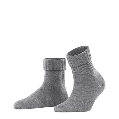 Socken BURLINGTON "Plymouth", Damen, Gr. 36-41, Sockengröße, grau (dunkelgrau), Baumwollmischung, unifarben, Socken Socken, Einheitsgröße 36-41, unifarben, wärmende Wollmischung