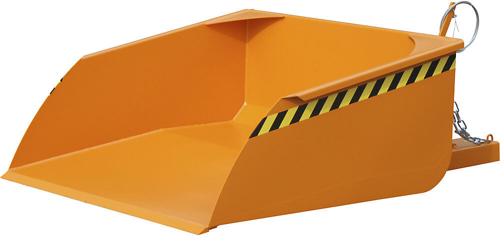Staplerschaufel BSI, mechanisch, Volumen 0.75 m³, gelborange RAL 2000 eurokraft pro
