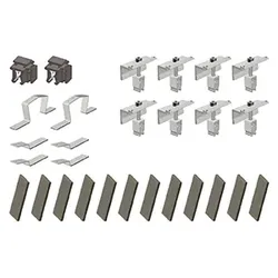 Set Basis für 1. Reihe /3 Flachdachsystem, O/W 10 Grad f. 2 Module