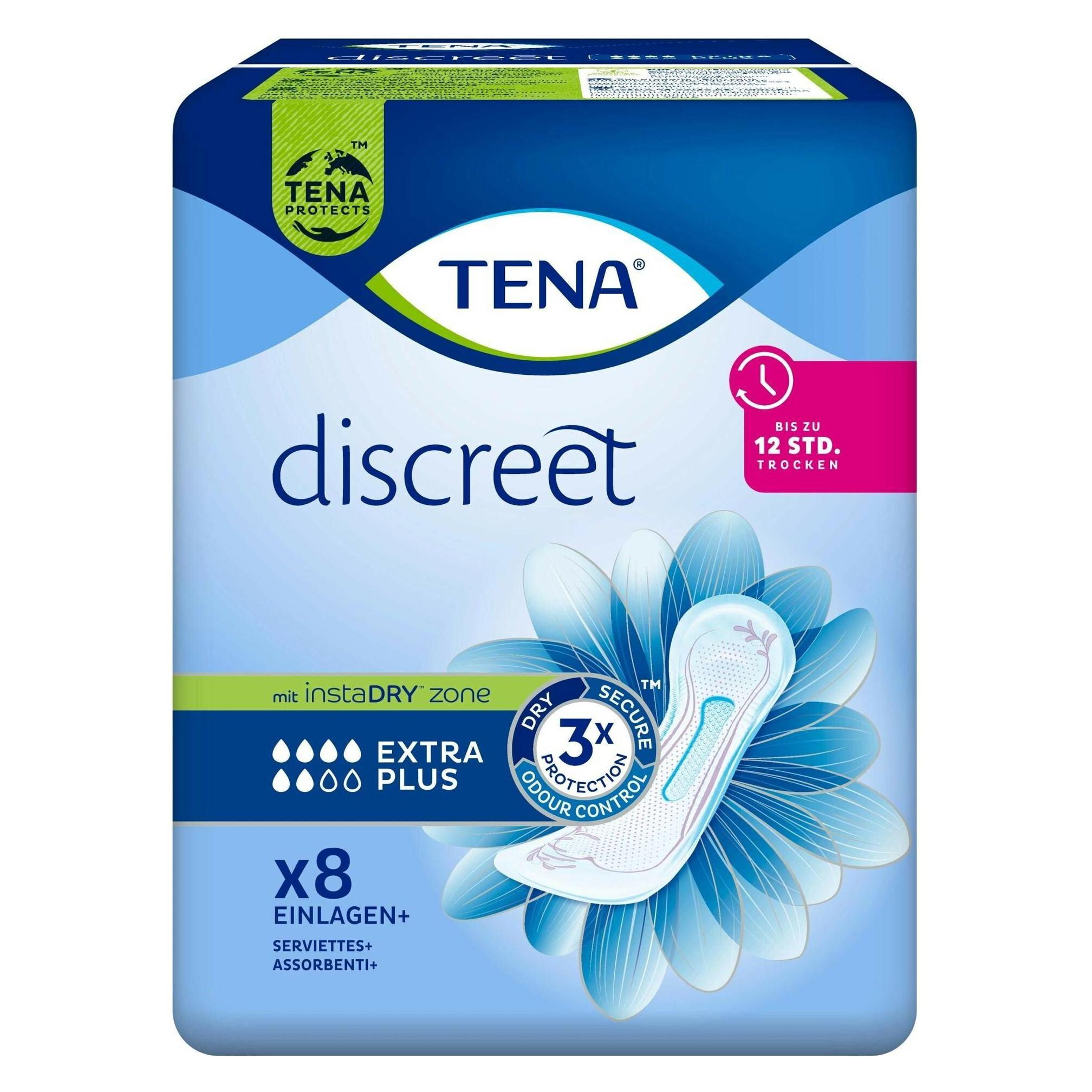 Tena Inkontinenz Einlagen Discreet Extra Plus 8 Stück (8x, Normal) (761654)