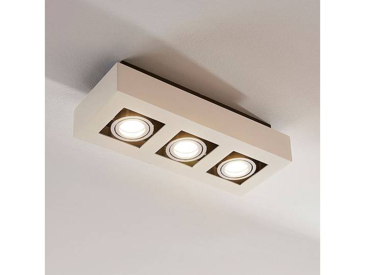 Vince 3 Plafonnier Blanc - Arcchio - Couloir - Moderne - Aluminium - Angulaire