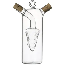 WDMT Glasflasche für Öl und Essig mit Weintrauben-Design
