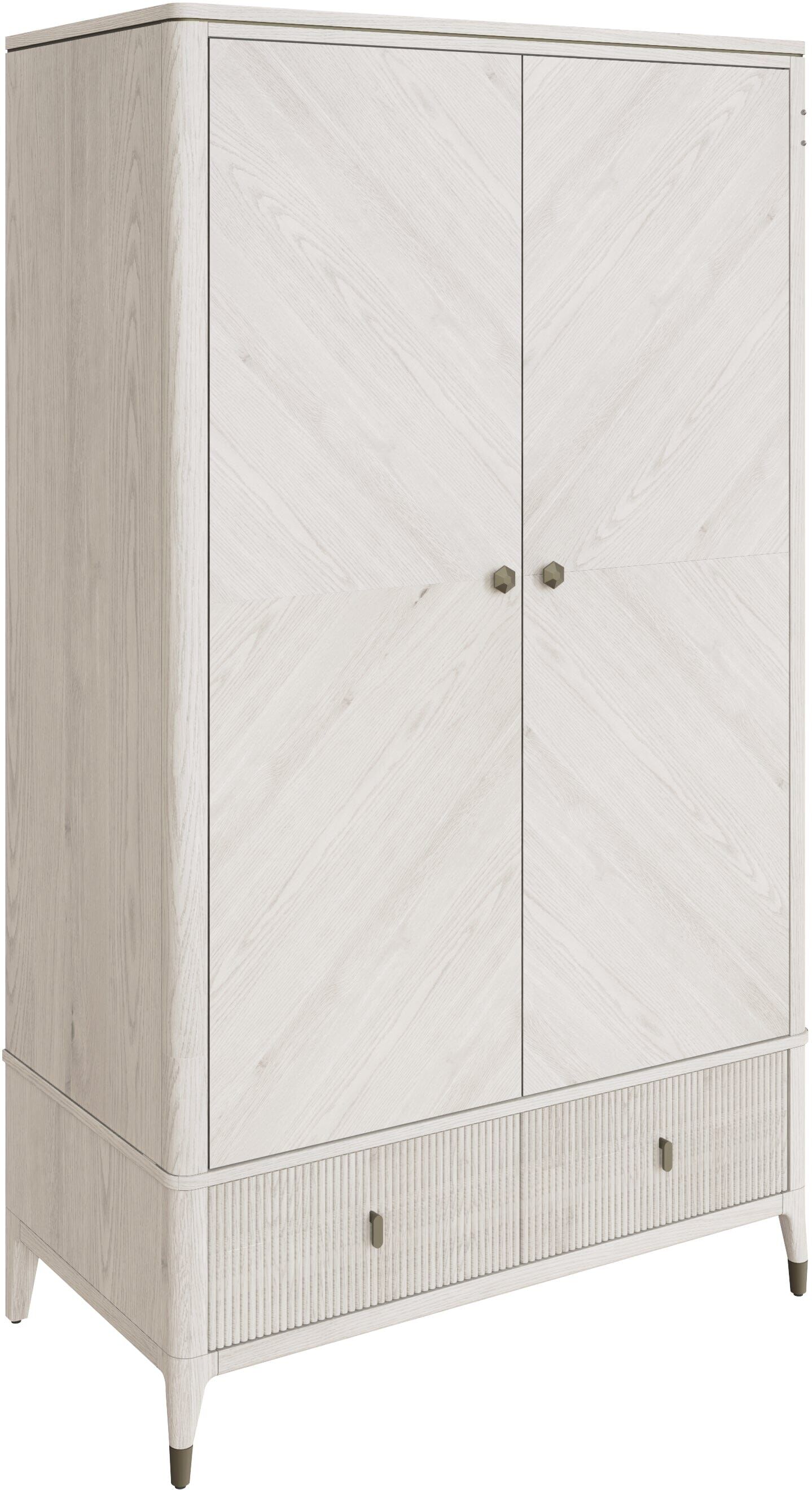 Putney Ivory & Gold 2 Door Wardrobe