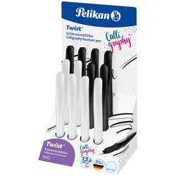 Pelikan, Schreibstifte, Twist Calligraphy mit 12 Füllern für R und L (12x)