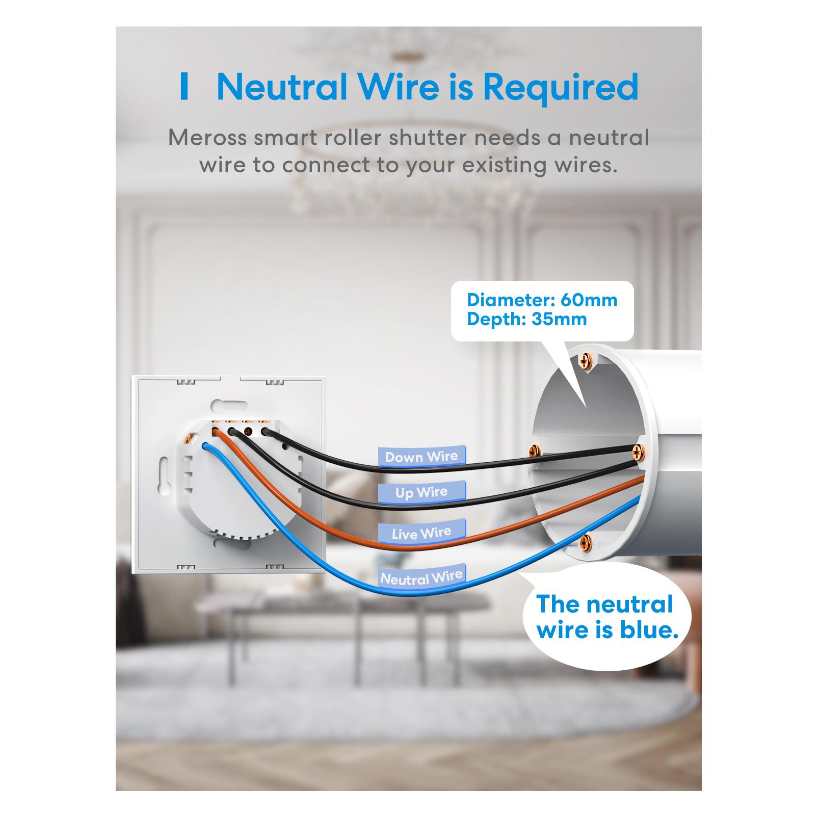 Meross Smart Wi-Fi Roller Shutter Timer (1 Pack) MRS100 (MRS100MA-EU)
