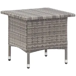 vidaXL Beistelltisch Grau 50x50x47 cm Poly Rattan