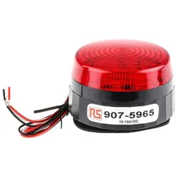 RS PRO, Personenschutz, LED Beacon, Red, Low Prof, 10-100Vdc