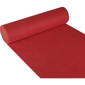 Papstar Tischläufer Soft Selection, 84322, abwischbar, rot, aus Vliesstoff, auf Rolle, 40 cm x 24 m