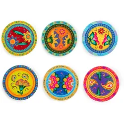 Excelsa Set Von 6 Untersetzern Gipsy Soul Ceramica 11X0,5X11 Cm Bunt