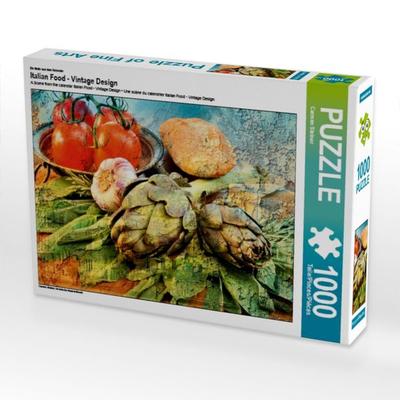 CALVENDO Puzzle Ein Motiv aus dem Kalender Italian Food - Vintage Design | 1000 Teile Lege-Größe 64x48cm Foto-Puzzle für glückliche Stunden