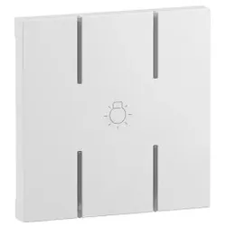 Legrand 765616 Seano 2-modulige Tastenabdeckung MyHome mit Symbol ”Licht”, Farbe Ultraweiss