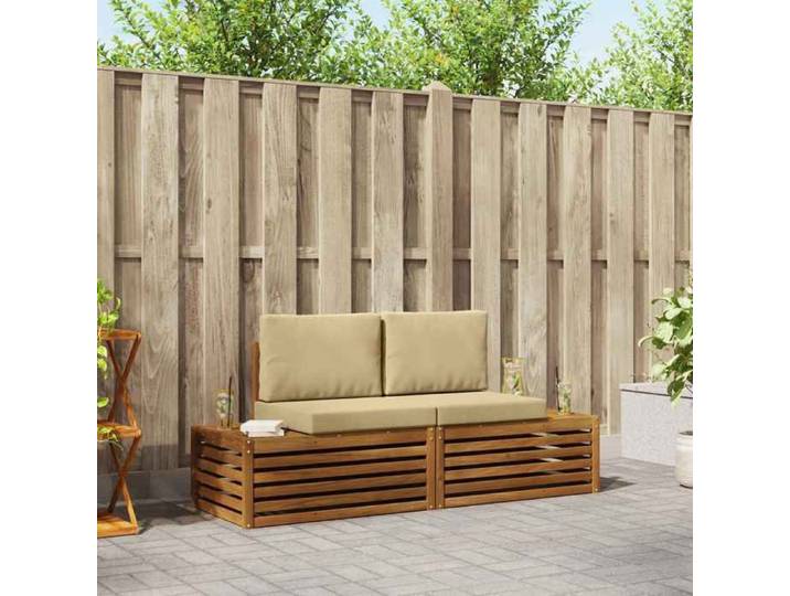 Ensemble de canapés d'extérieur 2 Pièce Naturel et Beige 3375433