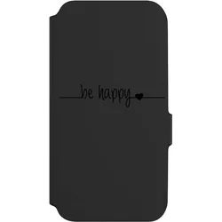 Nivocase Klapphülle für Samsung Galaxy A54 5G Handyhülle aus Kunst Leder NIVOflip schwarz Glück Statement (Samsung Galaxy A54 5G), Smartphone Hülle, Schwarz