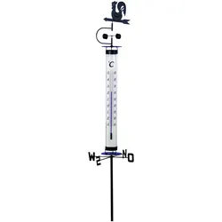 TFA Gartenthermometer, Thermometer + Hygrometer, Schwarz